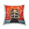 Stupell Industries Black Dog Football Helmet Red Sports Plays Throw Pillow, 18" x 18"